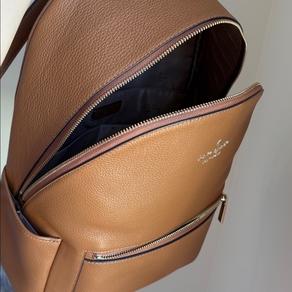 kate spade New York Brown Pebbled Leather Backpack - Picture 11 of 11